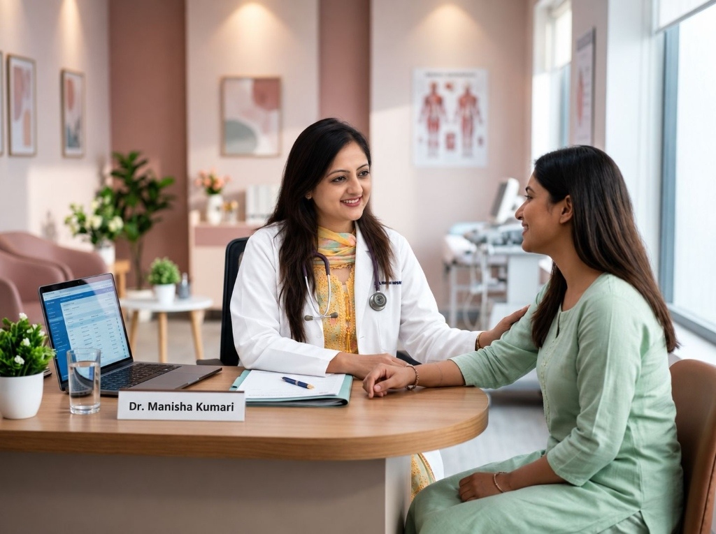 Dr. Manisha Kumari Consultation with Patient